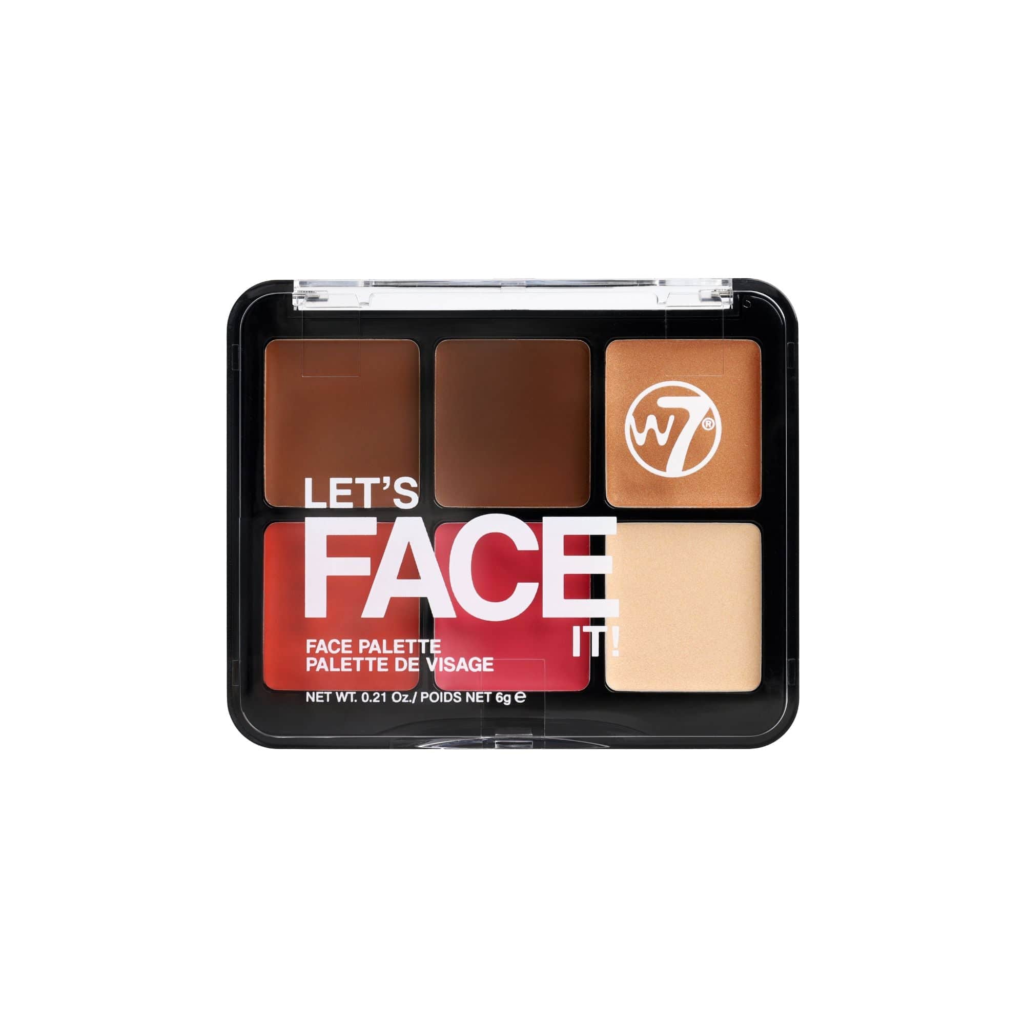 W7 Let's Face It Makeup Palette - 6 Cream Makeup Shades – W7 Makeup USA